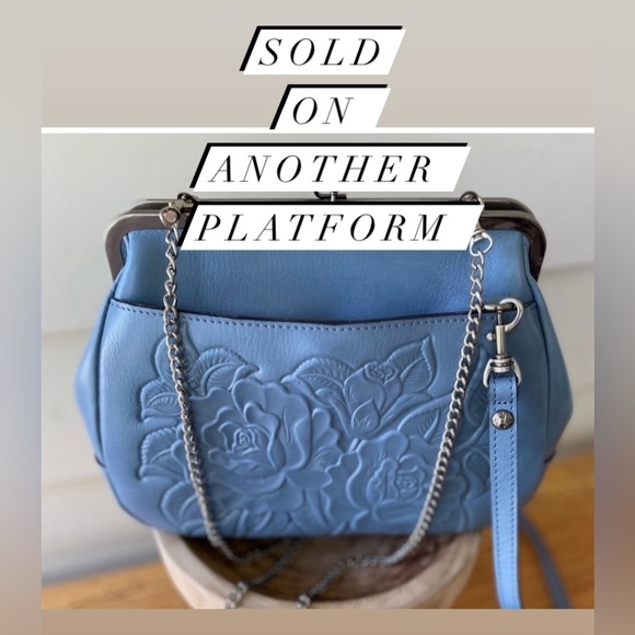Patricia Nash Handbags - Authentic Patricia Nash Canisi Rose Tooled Leather Framed Satchel Crossbody Bag
